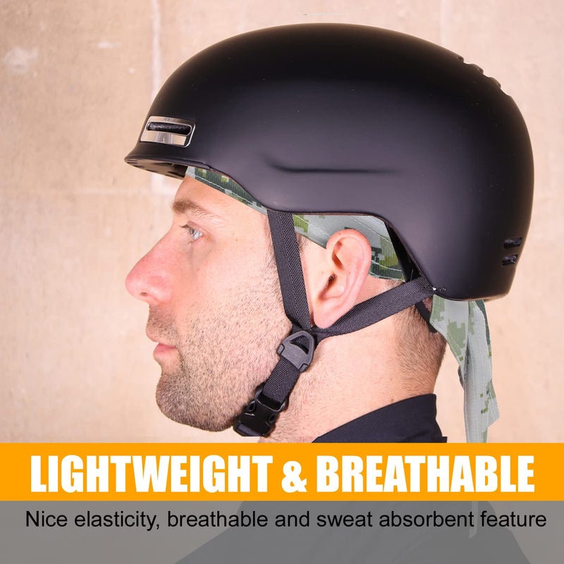 WHAMZ33 W 4Pcs Doo Rags for Men, Head Wraps Dew Rags Bandana Beanie for Cycling Motorcycle Camouflage - Image 3